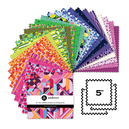 Glam - 5 Inch Square - 42 Cuts Each