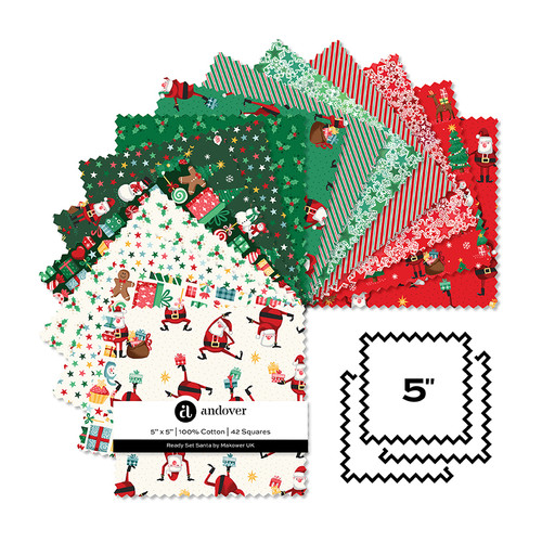 Ready Set Santa - 5 Inch Square - 42 Cuts Each