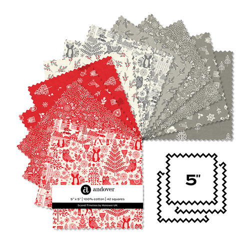 Scandi Timeless - 5 Inch Square - 42 Cuts Each