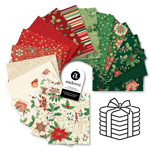 Evergreen Elegance - Fat Quarter Bundle - 18 Cuts Each