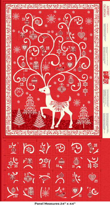 Scandi Timeless by Makower UK Scandi Advent Calendar Red