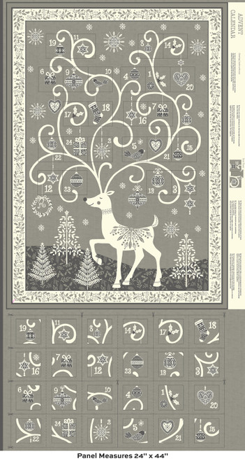 Scandi Timeless by Makower UK Scandi Advent Calendar Gray