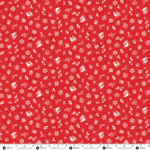 Scandi Timeless by Makower UK Scatter Red