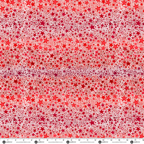 Ready Set Santa by Makower UK Ombre Star Red