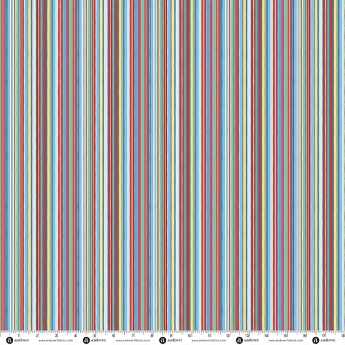 Frosty Friends by Makower UK Stripe Blue