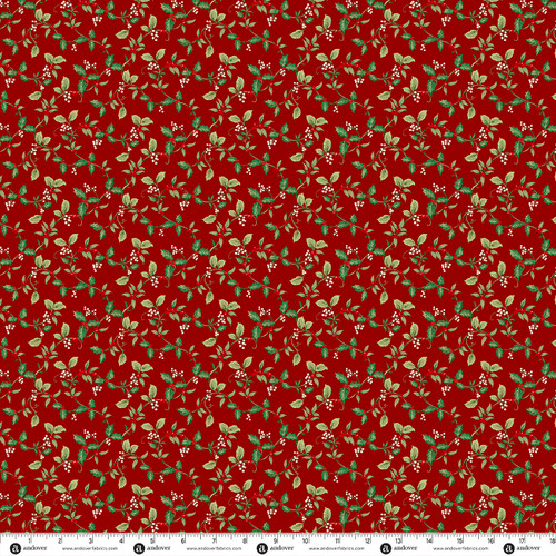 Evergreen Elegance by Makower UK Holly Red
