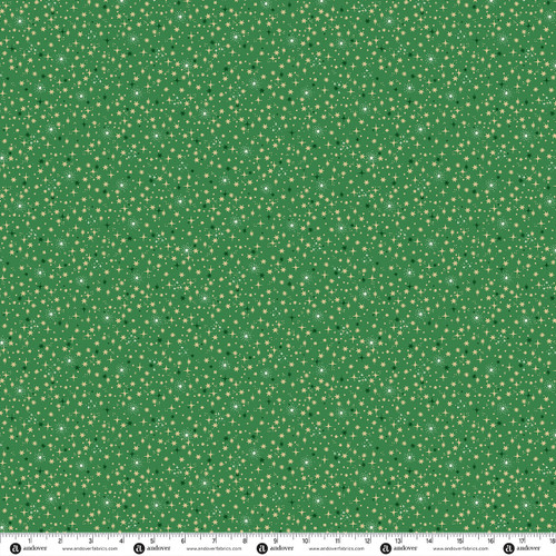 Evergreen Elegance by Makower UK Twinkle Green