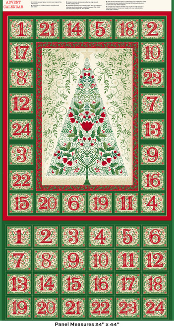 Evergreen Elegance by Makower UK Advent Multi
