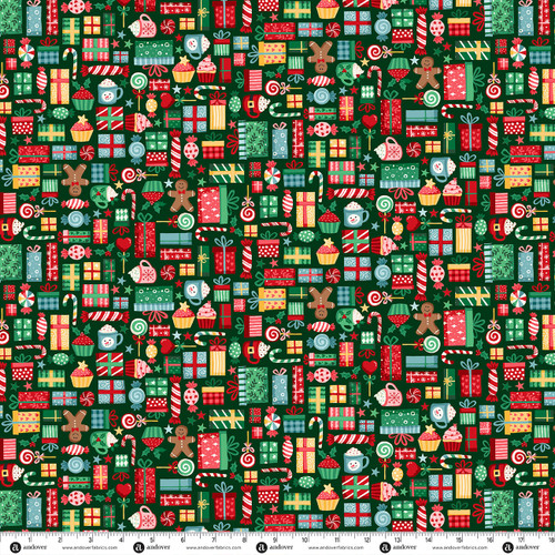 Ready Set Santa by Makower UK Presents Green