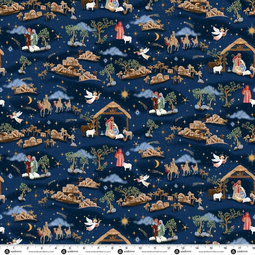 Star of Wonder by Makower UK Holy Night Blue
