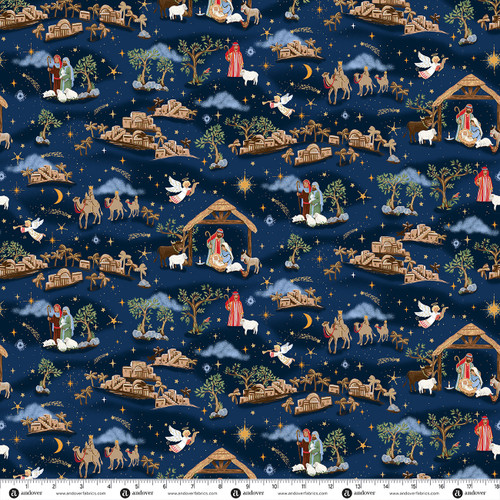Star of Wonder by Makower UK Holy Night Blue