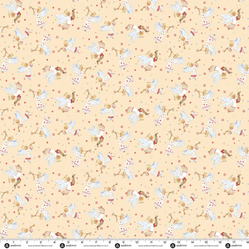 Star of Wonder by Makower UK Angels Cream