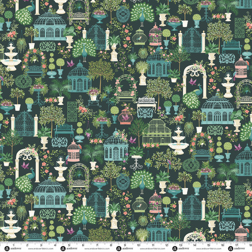 Victorian Garden by Makower UK Palm House Green
