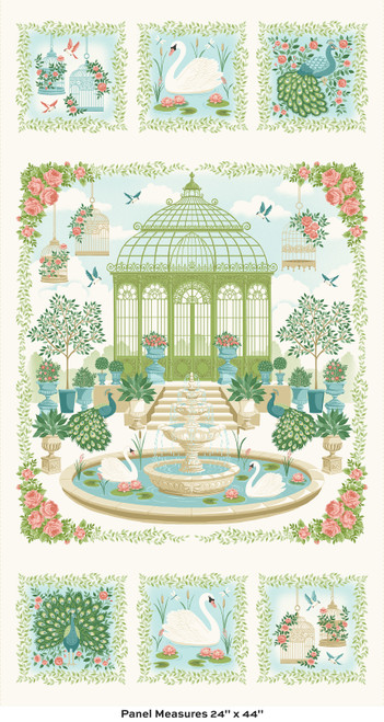 Victorian Garden by Makower UK Panel Multi