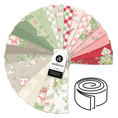 Gooseberry and Garland - 2.5 Inch Strip Roll - 40 Cuts Each