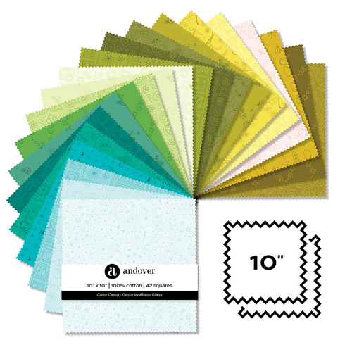 Color Camp - Grove - 10 Inch Square - 42 Cuts Each