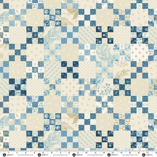 Flower Girl Quilt Tops by Laundry Basket Quilts Double Nine Patch Sky