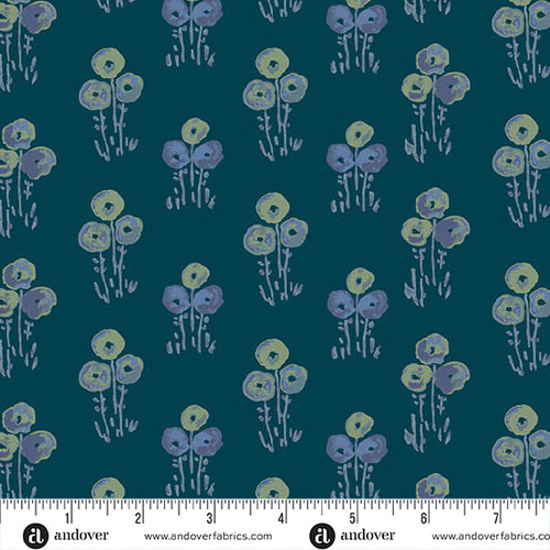 Mystic Meadow by Nancy Rink Floral Bunch Green