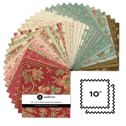 Jingle Bell - 10 Inch Square - 42 Cuts Each