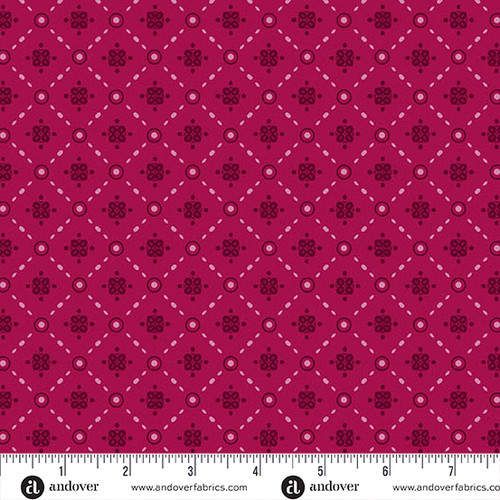 Mystic Meadow by Nancy Rink Lattice Red