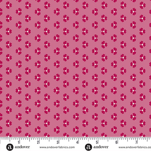 Mystic Meadow by Nancy Rink Abstract Flower Pink