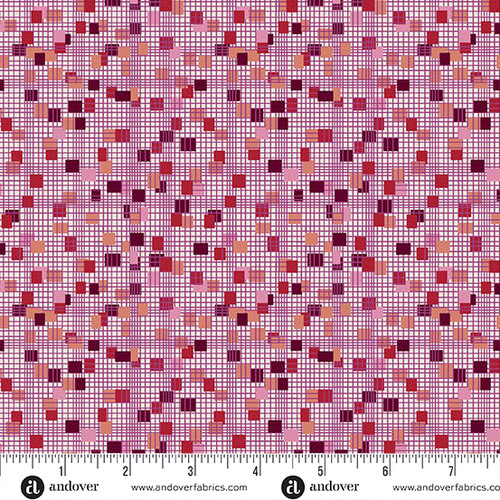 Mystic Meadow by Nancy Rink Grid Red