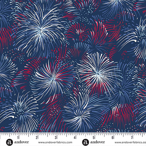 Americana by Andover Fabrics Firework Blue
