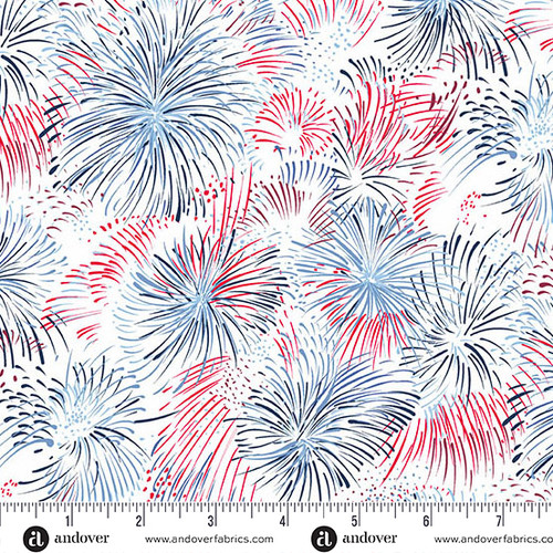 Americana by Andover Fabrics Firework White