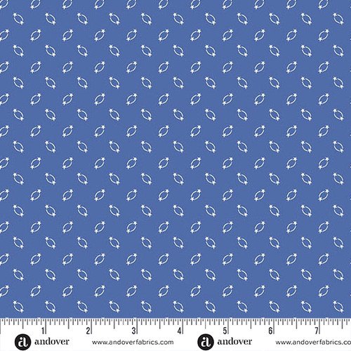 Americana by Andover Fabrics Circle Star Blue