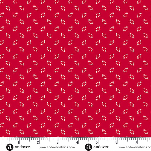 Americana by Andover Fabrics Circle Star Red