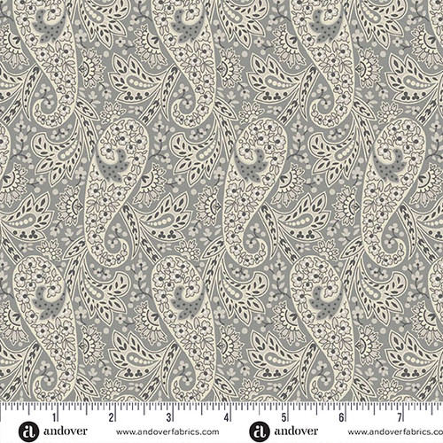 Nightfall by Andover Fabrics Paisley Gray