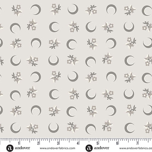 Nightfall by Andover Fabrics Flower Moon Gray
