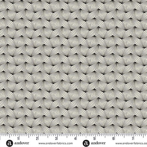 Nightfall by Andover Fabrics Zig Zag Cream Zig Zag Black