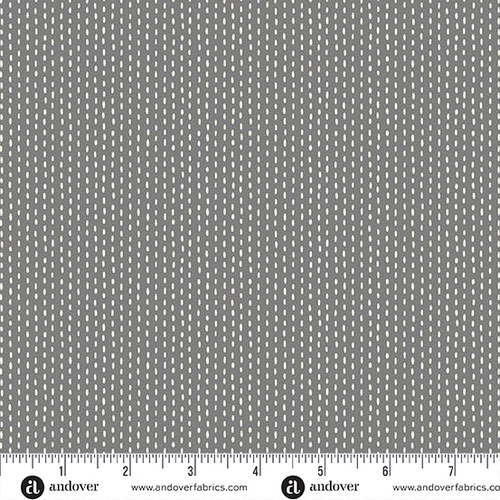 Nightfall by Andover Fabrics Stitch Line Gray
