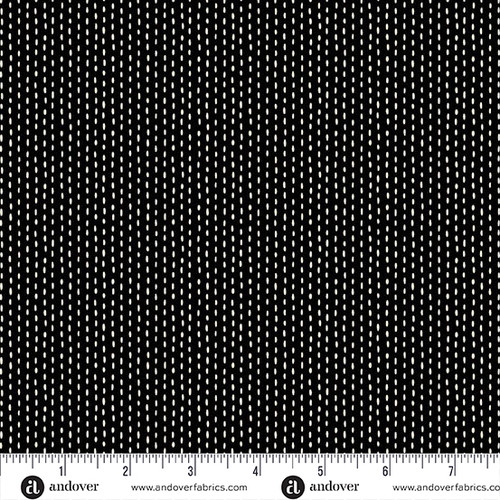 Nightfall by Andover Fabrics Stitch Line Black