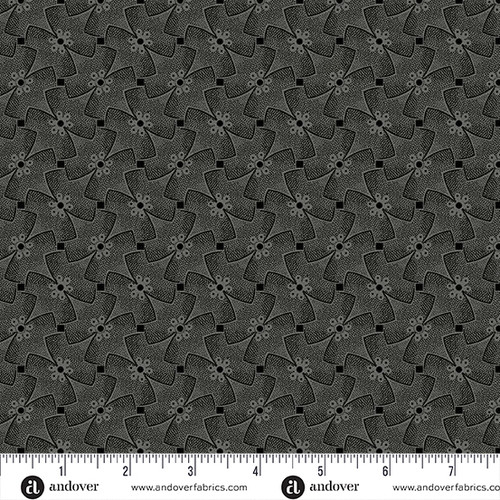 Nightfall by Andover Fabrics Whirly Gig Black