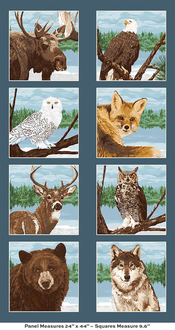 In The Wilderness by Two Can Art In the Wilderness Panel Blue