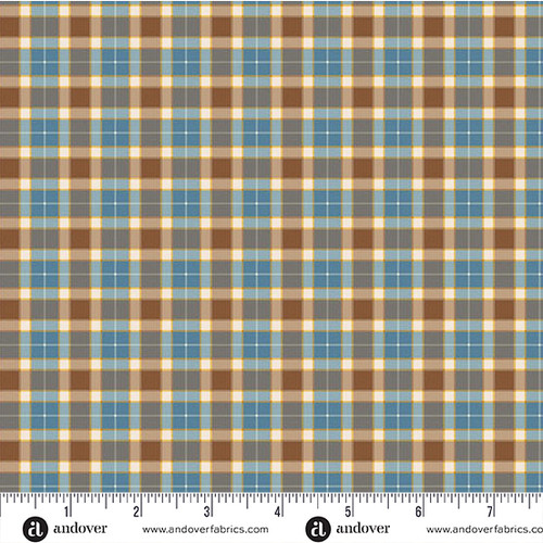In The Wilderness by Two Can Art Plaid Blue