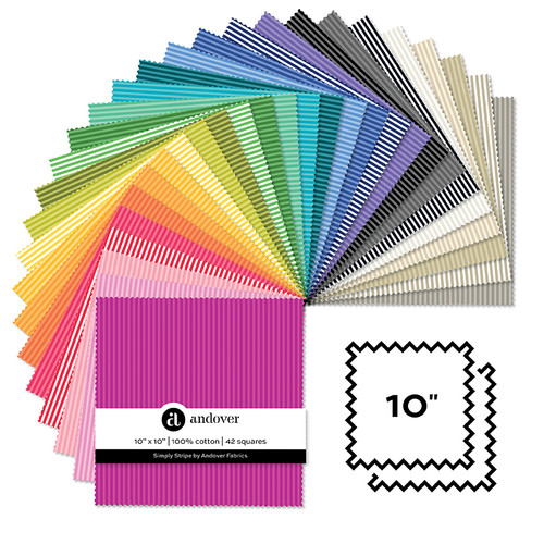 Simply Stripe - 10 Inch Square - 42 Cuts Each