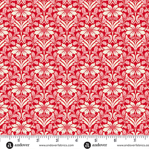 Snowberry by Andover Fabrics Poinsettia Red