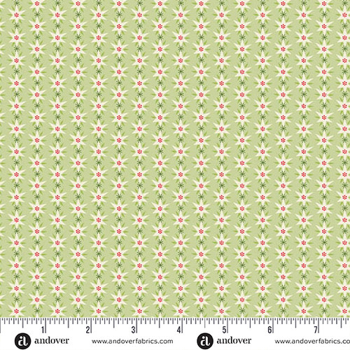 Snowberry by Andover Fabrics Starburst Spruce