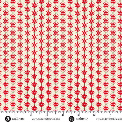 Snowberry by Andover Fabrics Starburst Red