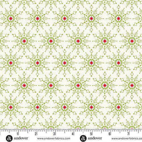 Snowberry by Andover Fabrics Flakes Spruce