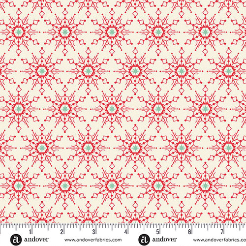 Snowberry by Andover Fabrics Flakes Cherry