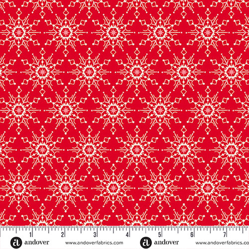Snowberry by Andover Fabrics Flakes Red