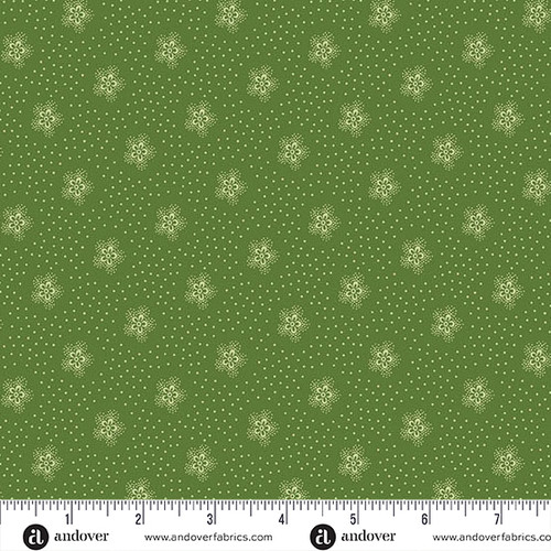 Snowberry by Andover Fabrics Snowstorm Spruce