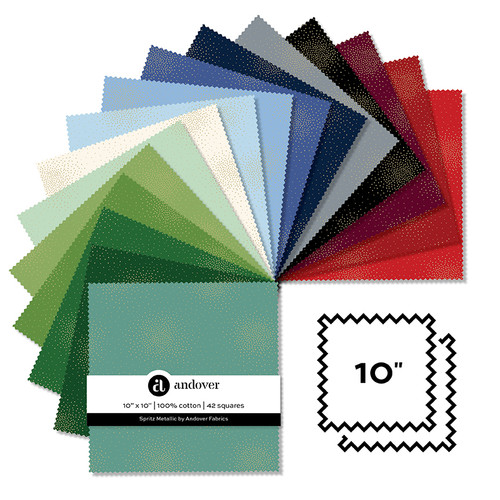 Spritz Metallic - 10 Inch Square - 42 Cuts Each