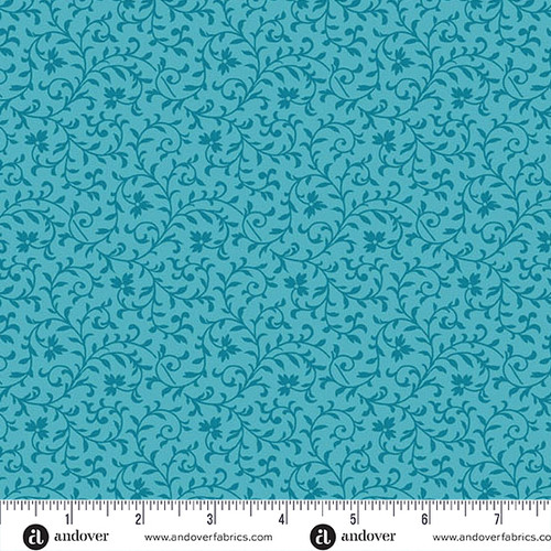 Simply Vine by Andover Fabrics Simply Vine Turquoise