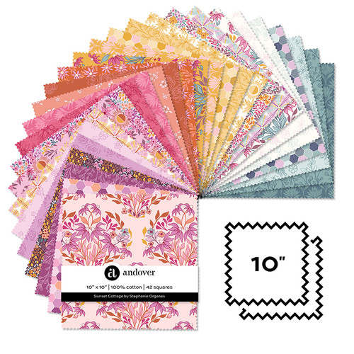 Sunset Cottage - 10 Inch Square - 42 Cuts Each