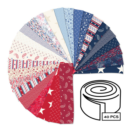 Americana - 2.5 Inch Strip Roll - 40 Cuts Each